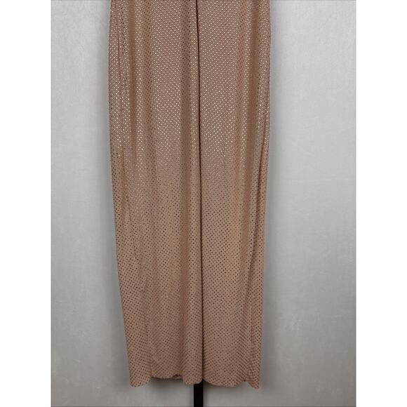 NEW Meshki Waverly Strapless Diamante Midi Dress Size Medium Nude Party Sparkles - Picture 9 of 14